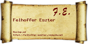 Felhoffer Eszter névjegykártya
