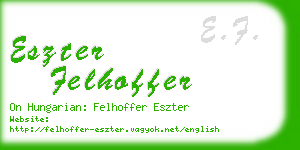eszter felhoffer business card